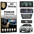 HONEY TEMPERED HUB (PACK OF 4) Screen Guard For TATA NEXON EV 2023 / EMPOWERED PLUS 12.3 INCH INFOTAINMENT + STEERING + INSTRUMENT CLUSTER + AC PANEL Protector [Not Tempered Glass] (Nexon.Ev Empowered+)