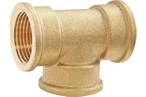 SOMATHERM FOR YOU, Té laiton à visser triple femelle 20/27 - Sachet de 2 pièces - Raccord plomberie pour eau chaude/froide - Compatible avec tous raccords laiton filetés