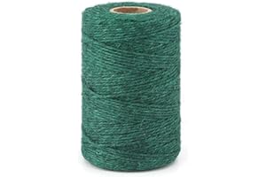 KINGLAKE 200 m corda da giardino in corda di juta verde per giardinaggio, floristica e impacchettamento