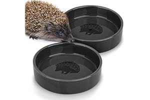 Wildlife Friend I Mangeoire Herisson - Mangeoire en Céramique Distributeur de Nourriture pour Hérissons, Distributeur de Sol pour Animaux.. Bol à Eau en céramique pour hérisson.