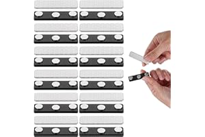 BOHUIZ 12 Pairs Magnetic Curtain Closure, Durable Blackout Blind Accessory for Window Blinds Curtain Closure with Adhesive Curtains Magnets Clips for Blackout Curtains DIY ID Badge