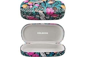 molshine Étui rigide pour lunettes de soleil en cuir PU, étui classique extra large pour lunettes de soleil et lunettes surdimensionnées