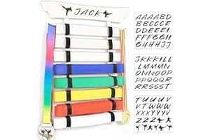 Niciksty Uchwyt na paski do sztuk walki, uchwyt ścienny do paska do judo, na 8 pasów sztuk walki, Taekwondo do sztuk walki ekspozytor pasów do sztuk walki, karate