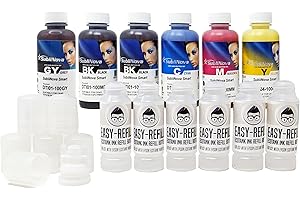 INK EXPERTS Easy Refill Inktec Sublinova Dye Sublimation Ink Set Compatible with Epson Ecotank ET-8550 (Easy Refill Set (C,M,Y,BK,GY,BK), 100ml)