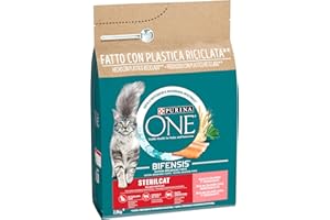 Purina ONE Bifensis Comida Pienso para Gato Esterilizado Adulto con Salmón, Bolsa de 2,8kg