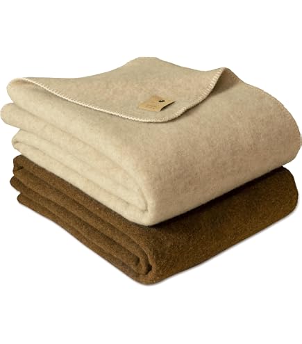 Wool Studio Woll-Decke Aus 100% Lammwoll-Fleece, 150x210 Cm – Kuschelig, Vielseitig, Maschinenwaschbar (Farbe: Hellrot)
