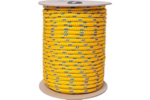 ANTICA CORDERIA MARRA DAL 1896 Corda Multiuso in Polipropilene H.T. giallo con segnalino azzurro mm 4x100 mt