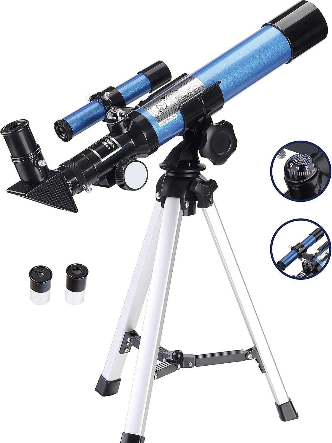 Aomekie Telescopio Junior 32X con Trípode de Mesa, Regalo para Niños (Cumpleaños/Navidad), Ideal para Principiantes y Fomentar el Interés Astronómico
