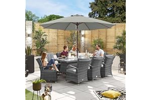 Abccanopy Outdoor Parasol with Water-Resistant Covering, Garden Parasol, Market Umbrella, 270cm, Light grey