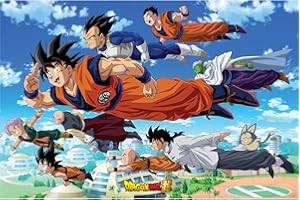 ABYSTYLE - Dragon Ball Super - Poster - Goku con Grupo (91,5x61 cm)