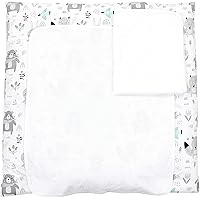 TupTam Baby Wickelauflage inkl. 2 Frotteebezügen ANK019, Farbe: Bären/Füchse/Mint, Größe: 70 x 50 cm