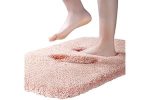 ROLIZOE Ultra gruby dywanik łazienkowy do łazienki, antypoślizgowa mata łazienkowa, bardzo chłonna, dywanik łazienkowy, super miękki dywanik przy łóżku, dywan, mata podłogowa z mikrofibry, 50 x 80 cm,