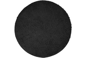 ‎NYVI NYVI Badematte NYVISpa Lasalle Ø 60 cm Schwarz Rund - Badezimmerteppich - rutschfest, Saugfähig, Schnell Trocknend, Fußbodenheizung geeignet, Oeko-TEX, Waschbar, Weich