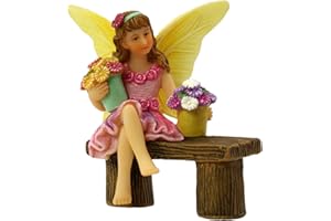 PRETMANNS Small Fairy Garden Ornaments - Fairy Garden Accessories, Fairy for Fairy Gardens - Miniature Garden Fairies - Fairy Garden Fairy, Isabella