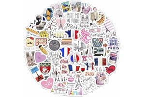 PADABAYKA Autocollants Paris élégants, designs vintage, amour de Paris et décoration romantique pour personnaliser vos projets, cadeaux et décorations d'intérieur.