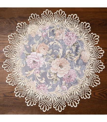 Napperon à broder duo oiseaux fleuri en broderie imprimée de Margot Broderie