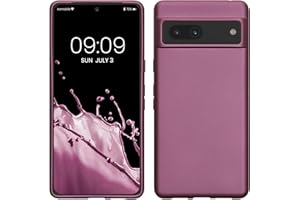 kwmobile Funda para Google Pixel 7 Carcasa - Case TPU y Silicona Ultrafino - Antigolpes con Bordes elevados - Apto Carga inalámbrica - Lavanda Metalizado