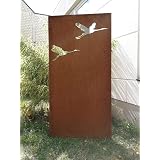 Zen Man Metall-Sichtschutzwand Für Den Garten – Edelrost-Optik, 150 X 75 Cm, Robuste Gartendeko Und Sichtschutz