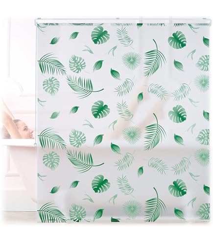 BASIC DUSCHROLLO 160x190 CM BAMBUS WEISS GRN DUSCHVORHANG! SHOWER ROLLO  CURTAIN : Amazon.de: Kche, Haushalt & Wohnen