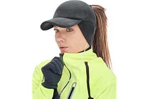 Gisdanchz Reflectante Gorra Mujer de Cola de Caballo con Orejera