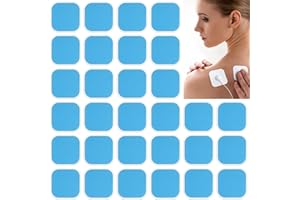 HAVACUE ㅤ HavaCue 30 Stück Tens Gerät Ersatz Pads, EM 59 Heat Gel-Pads Nachkaufset Selbsthaftenden, EMS Gel Pad Ersatzteile für Arm Trainingsgerät, Bauchtrainer, Muskelstimulation, Elektrostimulation