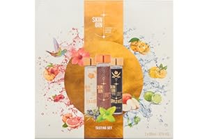 ‎SKIN GIN Skin Gin | Handcrafted German Gin | Tasting Set mit 3 x 50ml Probiergrößen | Manufaktur aus dem Alten Land | 42%