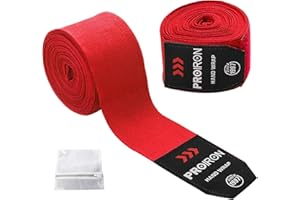 PROIRON Vendas Boxeo, 2.5m/4.5m Cinta Boxeo, Elásticas Vendas Boxeo con Gancho, para el Pulgar para MMA Muay Thai Taekwondo Kick Boxing Artes Marciales 1Pair ﻿