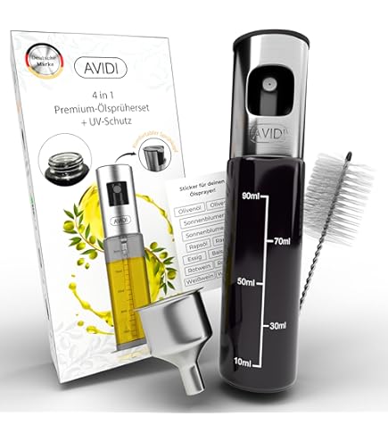 Lot De 2 Pulvérisateurs D'huile En Verre Et Acier Inox - 100 Ml - Pour Cuisson Saine, Dosage Précis - Avec Entonnoir Et Kit De Nettoyage