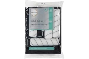 Harris 102012009 Seriously Good - Juego de rodillos de pintura para paredes y techos de 9 pulgadas, incluye marco de 1 x 9 pulgadas, 4 fundas y bandeja de rodillo de pelo mediano de 9 pulgadas