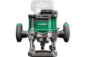 HiKOKI Akku-Oberfräse M3612DA (36V, Spannzange Ø 8/12 mm, 50 mm Hubhöhe, Brushless, Soft-touch, LED, verstellbare Handgriffe