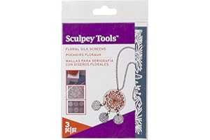 Sculpey AS2003 AS2003-Juego de serigrafía, diseño floral, Silk, 18.5x11.5