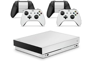 giZmoZ n gadgetZ GNG Xbox ONE X Konsolen-Gehäuseaufkleber, Motiv: Weiß inklusive 2er-Set mit Aufklebern für Controller