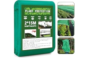 Draupnir 2 m x 15 m Tessuto Non Tessuto per Piante, 35 g/m² Grande Telo Piante Inverno Antigelo, Traspirante, Telo Antigelo Verde Piante per Giardini Piantare, Gelo e Blocca Uccelli e Insetti