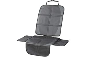 Walser Podkładka pod fotelik dziecięcy, ochraniacz na fotel samochodowy, antypoślizgowy, ochrona XL, kompatybilny z ISOFIX, czarna