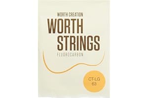 Worth Strings, Low-G Ukulelen-Saiten, Clear Fluoro-Carbon, für Tenor-Ukulele, Medium (0.0224-0.0260-0.0291-0.0358)
