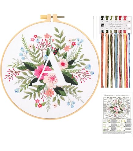 Kit broderie imprimée fleurs du levant - duo kits de DMC