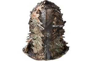 LOOGU Maschera mimetica per caccia, design mimetico, maschera integrale 3D, leggera e traspirante, maschera mimetica, taglia unica per uomini e donne