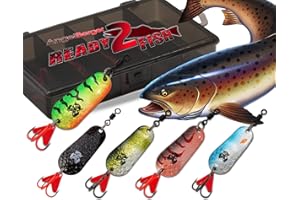 ‎ANGEL-BERGER Wild Devil Baits Blinkersortiment in Box Blinker Kunstköder Set Löffelblinker Spoon