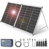 DOKIO Pannello Solare Pieghevole 150W Con Regolatore E USB - Portatile 53x50cm Per Camper, Trekking E Backup