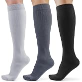 CAMBIVO Compression Socks Women Men 3 Pairs, Compression Socks 8-15 mmHg, Long Socks for Sport, Running, Cycling, Travel, Air