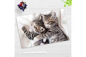 COVERYOURDESK WWW.COVER-YOUR-DESK.DE Sous-main effaçable pour enfants et adultes, chatons câlins, 60 x 40 cm, en vinyle de qualité supérieure, fabriqué en Allemagne
