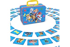 Spin Master Games - JUEGOS DE MESA PATRULLA CANINA MEMORY, Juego de Memoria MEMO de 72 Cartas, con Maletín de Transporte Metálico, 2-6 Jugadores, Juegos de Mesa Niños 3 años +