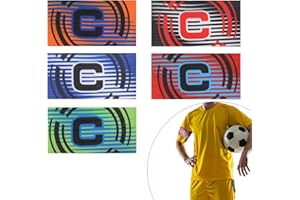 Lotnut 5 Piezas Brazalete de Fútbol, Brazalete De Capitán De Fútbol Multicolor Brazaletes de Capitán Brazalete Capitan para Adultos Junior Apto para Varios Deportes