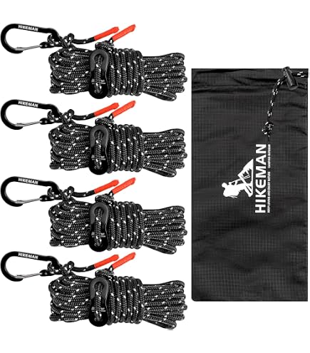 Tent Rope 19.7 Ft 4mm Reflective Guyline Cord Nylon Guy Ropes Outdoor - Bed Bath & Beyond - 36277569