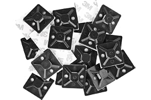 EMOS – 25 stycken självhäftande buntbandshållare, 3 x 3 cm – 3 M-hållare för buntband – ABS-plast, hög hållfasthet, köld- och