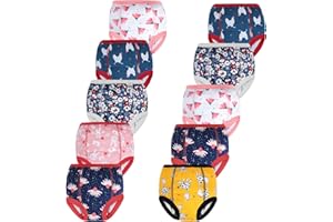 MOEMOE BABY Potty Training Pants Toilet Training Pants Cotton Toddler Training Underwear Reusable,Red,10 pack,2 Years