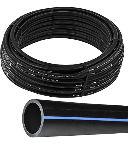 Tubo Irrigazione in Polietilene Alimentare 25mm 10 bar 100m PE100 Alta Densità + 10 Gomiti, 10