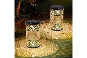 MIFXIN 2 Pack Sunflower Solar Lantern, Birthday Gifts for Women, Metal Solar Lanterns Garden Ornaments Outdoor , Waterproof LED Light Garden Hanging Lights for Table Patio Balcon