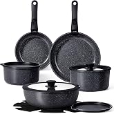 GiPP Frying Pan and Saucepan Set with Non-Stick Ceramic Coating &ndash; 15 Piece | Non-Toxic Stoves and Pots, Induction Pitcher for