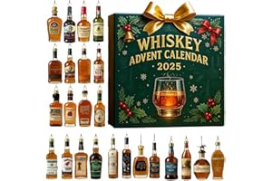 AIDODIA Calendario dell'Avvento Whisky 2025 - Calendario di Natale per Uomo 2025, 24 Giorni Senza Ripetizioni, Conpendio di Whisky, Un Viaggio Quotidiano alla Scoperta degli Aromi del Whisky (A)